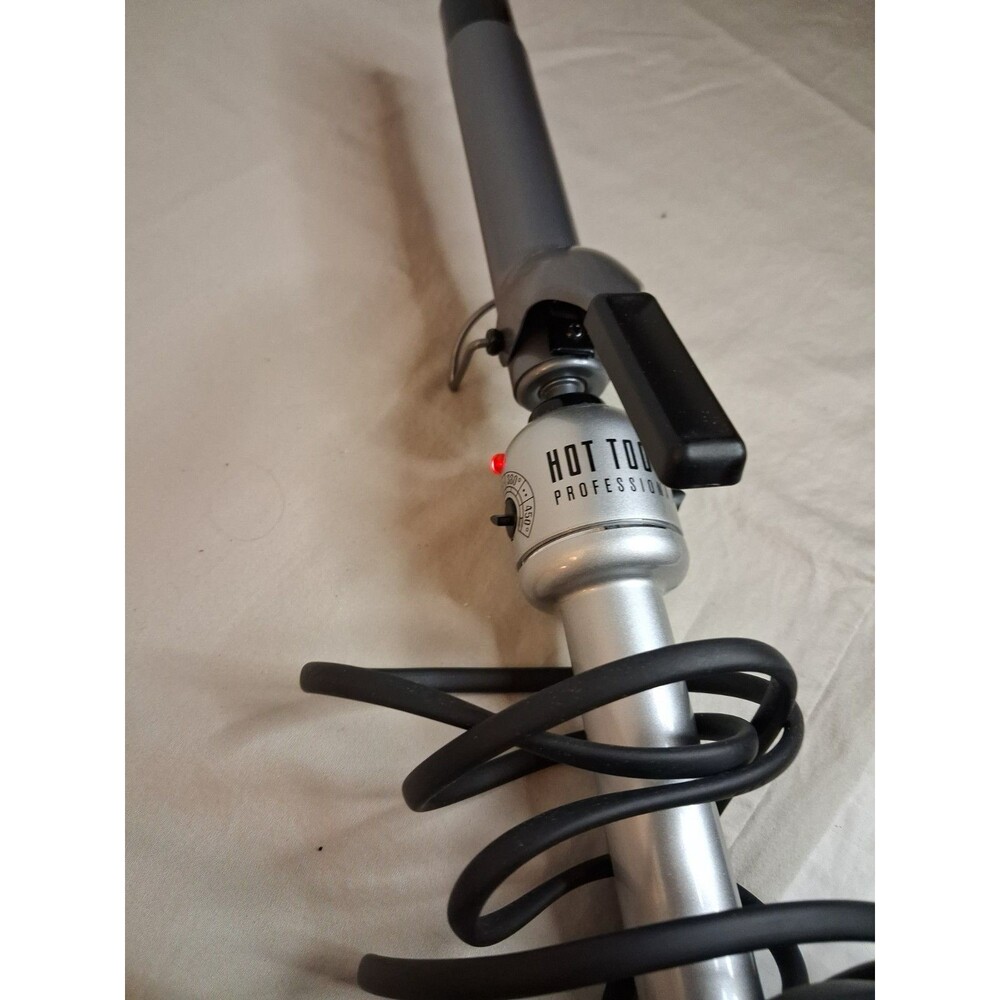 Hot Tools Professional Curling Iron Silver Adjustable Heat Tested